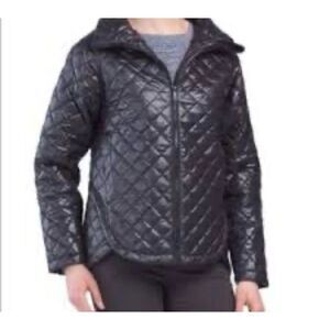 Bcbg black feather free quilted puffer jacket size small